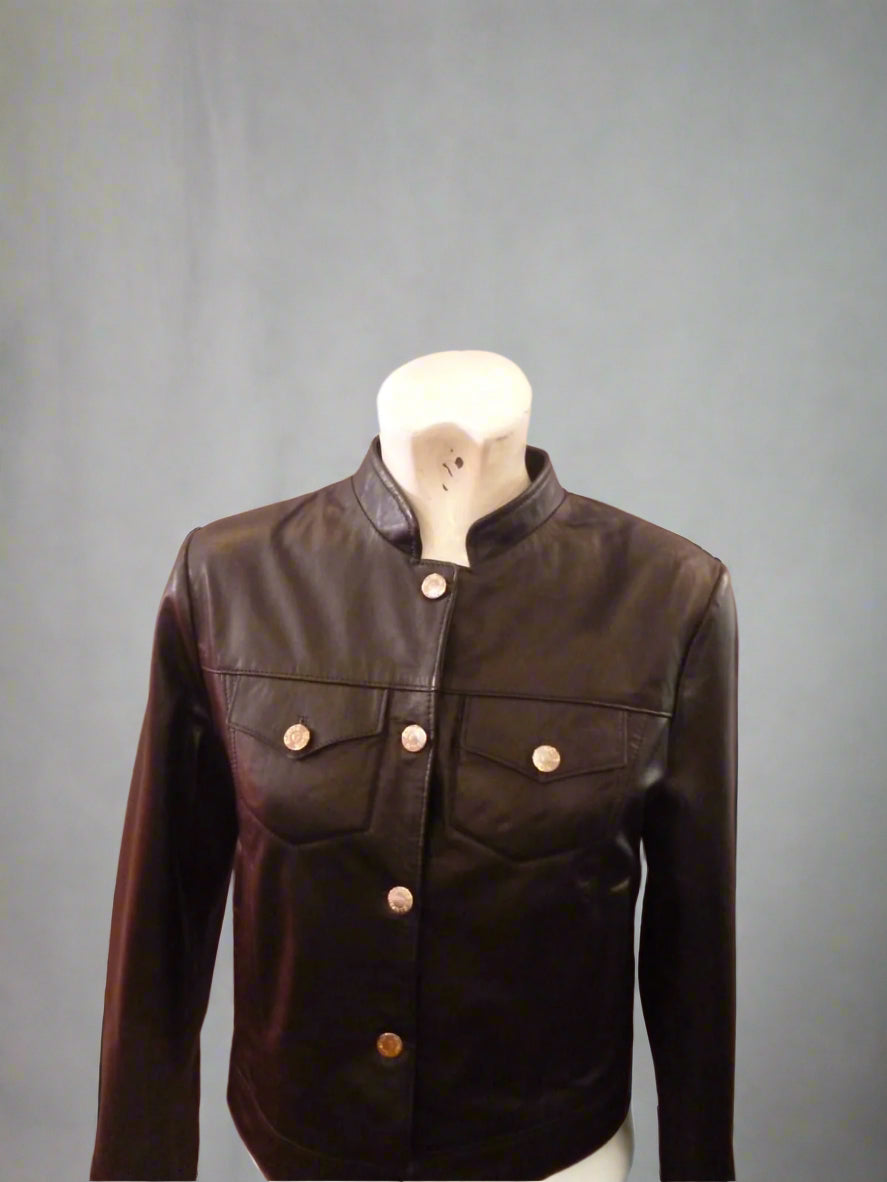 Ladies Leather Jacket – Timeless Midi Leather Jacket for Women