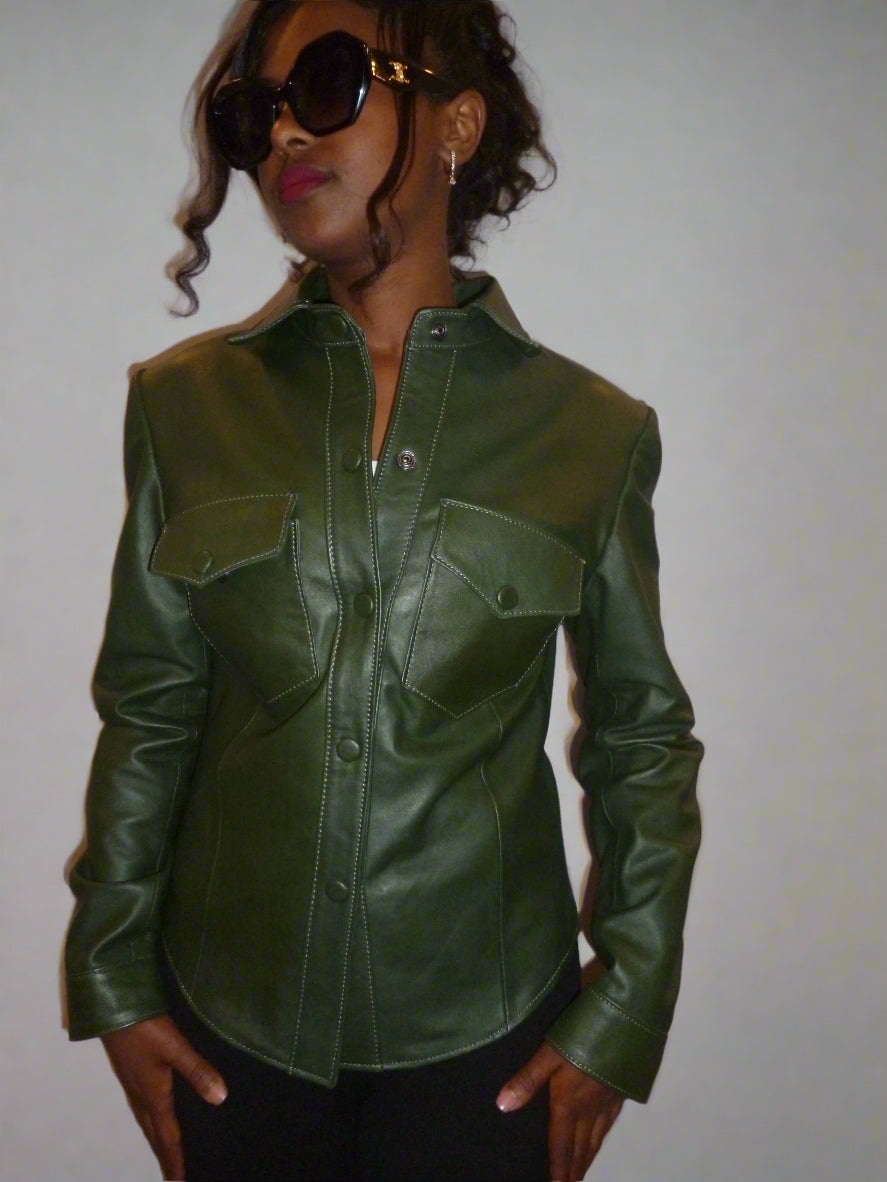Ladies leather jackets image