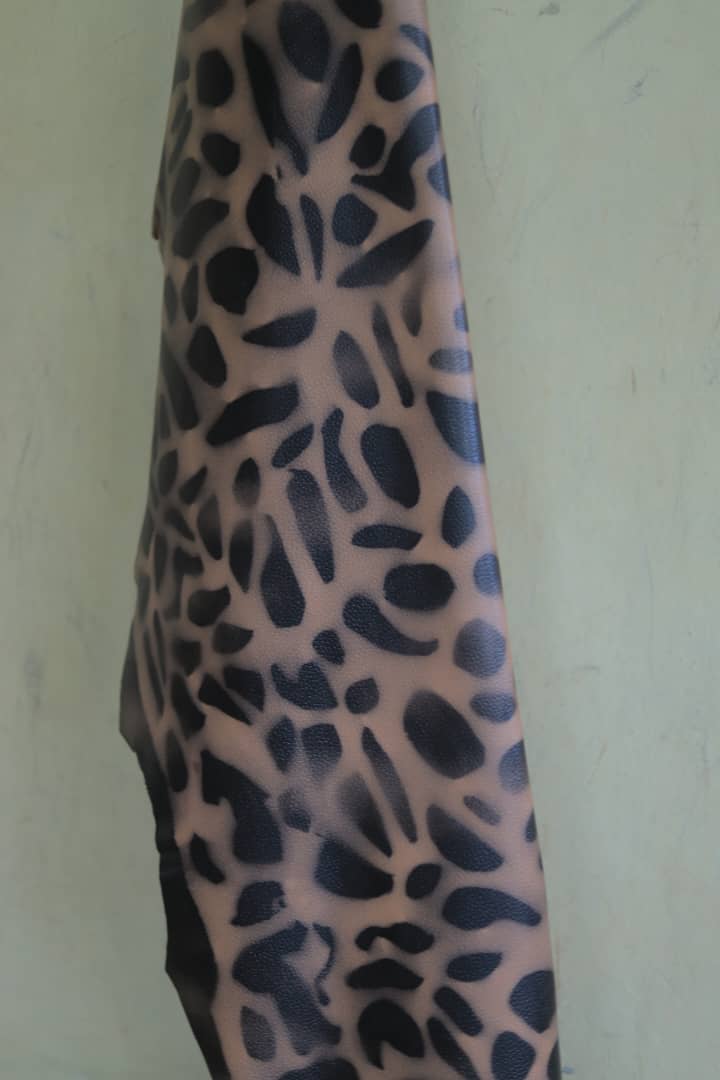 Animal print leather