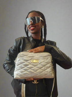 Chrome Frame Ladies Handbag – Elegant, Stylish & Durable with Interior Pockets