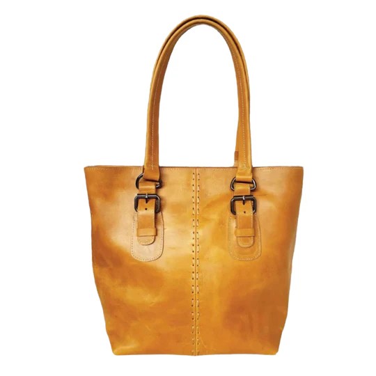 Two-Tone Leather Handbag with 'GG' Logo