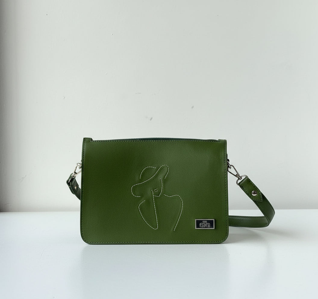 ☘️👜 The "Hat Lady" Chic Olive Green Crossbody Bag