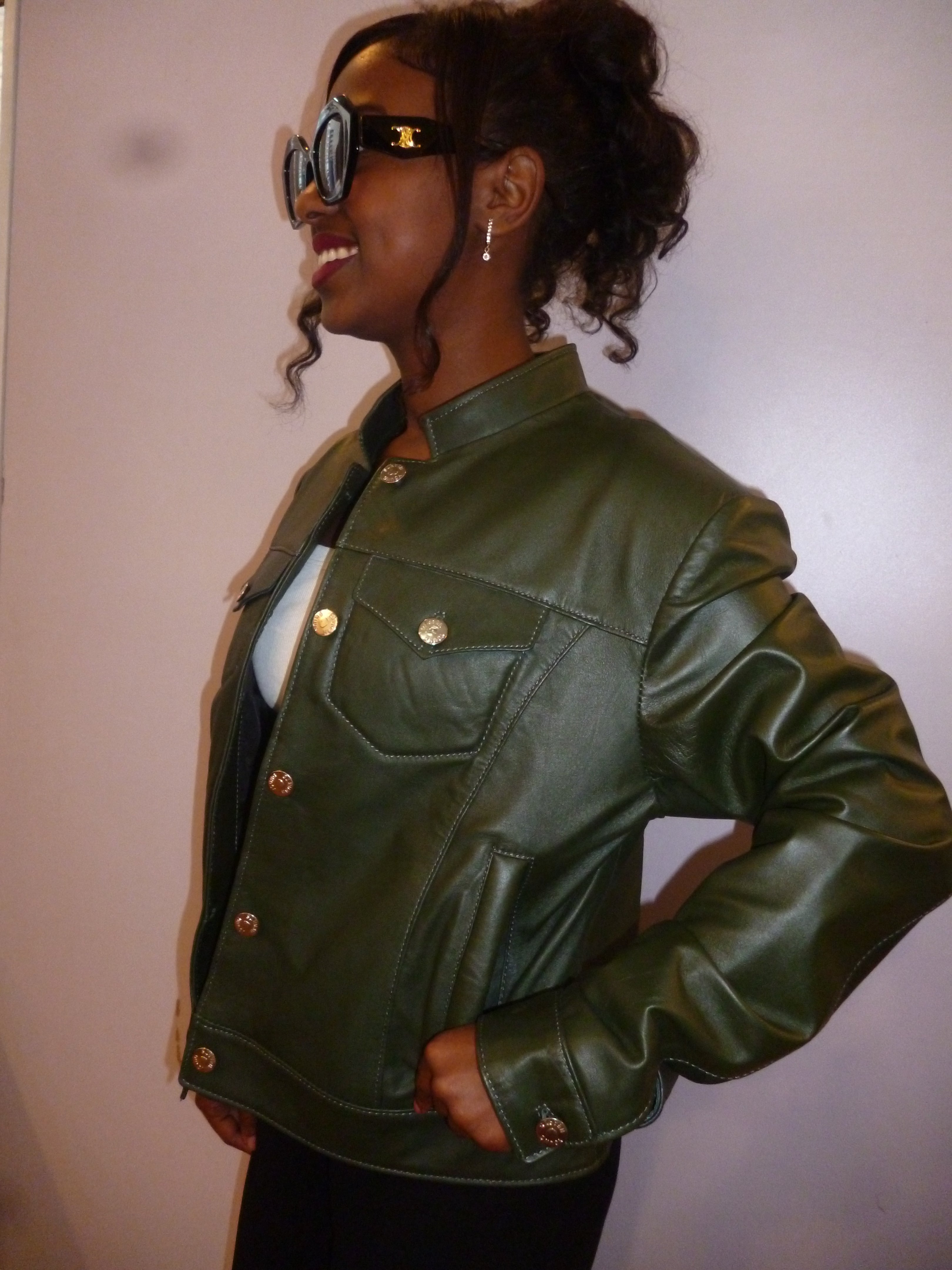 Ladies Leather Jacket – Timeless Midi Leather Jacket for Women