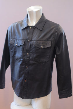 Black Maverick Leather Jacket Men's