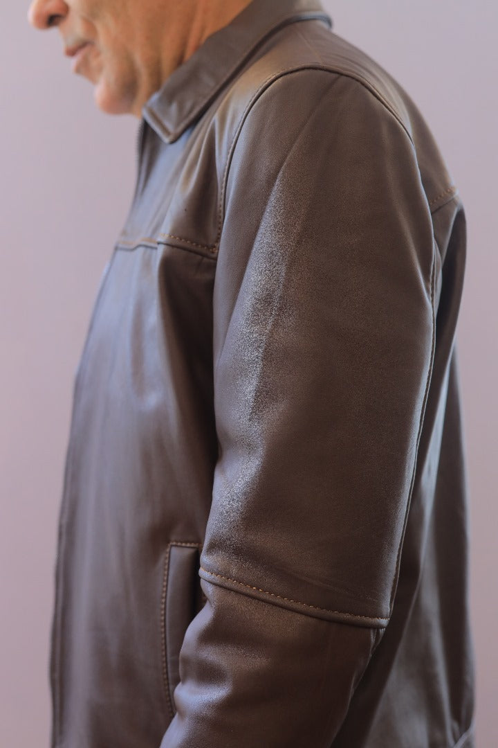 Vintage Brown Aviator Jacket