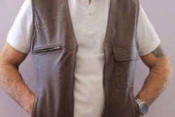 Brown Explorer Leather Vest
