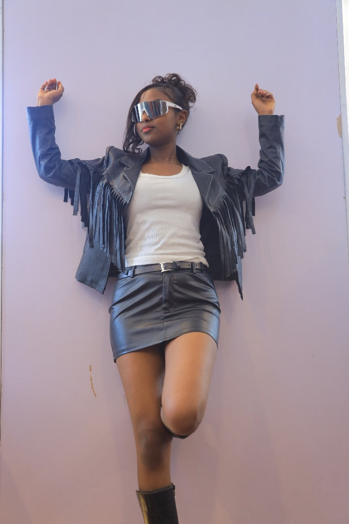 Midnight Maverick Fringe Jacket – Artisan Quality & Timeless Western Charm