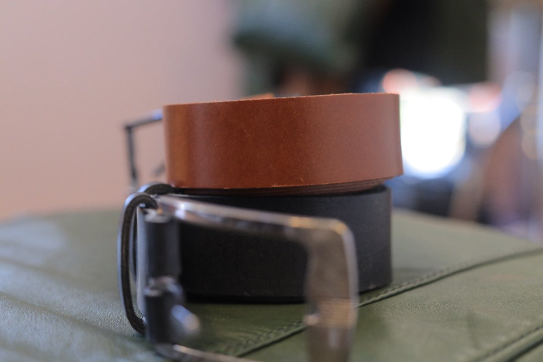 Dual-Tone Leather Belt
