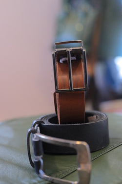 Dual-Tone Leather Belt