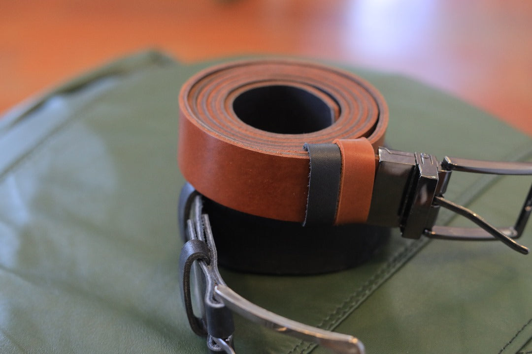 Dual-Tone Leather Belt
