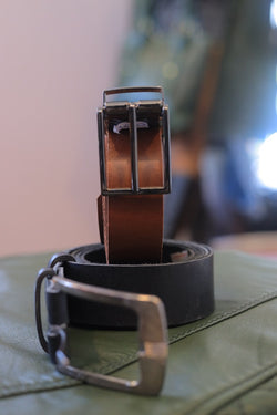Dual-Tone Leather Belt