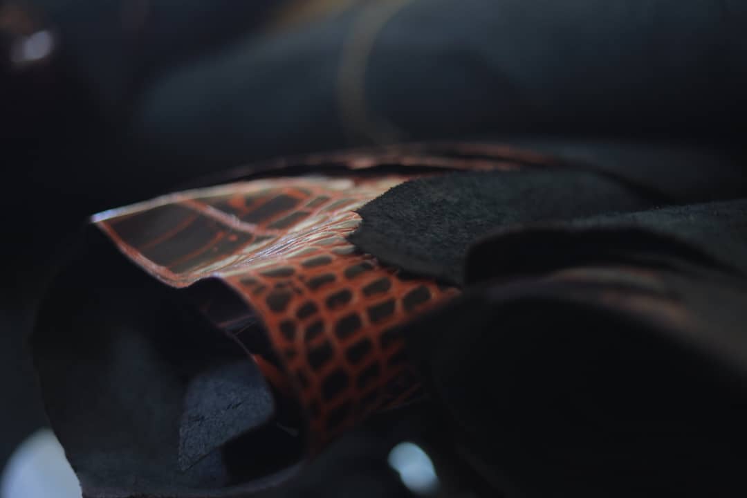 Crocodile skin leather