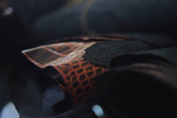 Crocodile skin leather