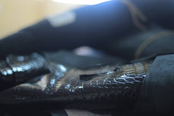Crocodile skin leather