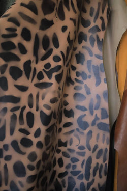 Animal print leather