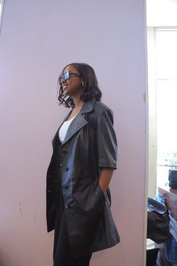 Black Leather Blazer
