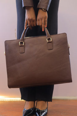 Elegant Leather Office Handbag
